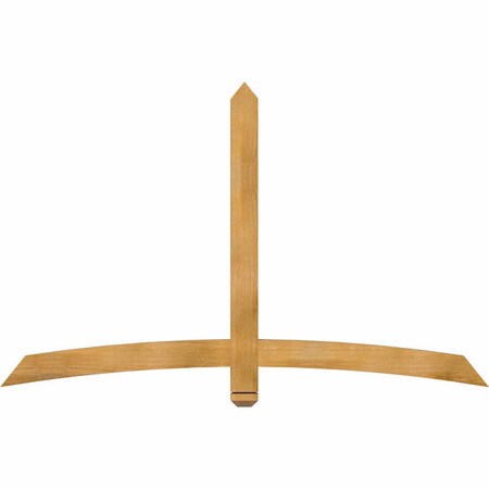 Ekena Millwork Bellingham Rough Sawn Timber Gable Bracket, Western Red Cedar, 72"W x 45"H x 2"D x 4"F, 15/12 Pitch GBW072X45X0204BEL00RWR